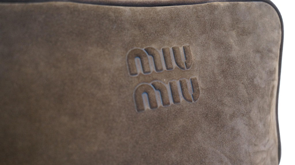 BORSA BEAU MIU MIU IN SUEDE MARRONE