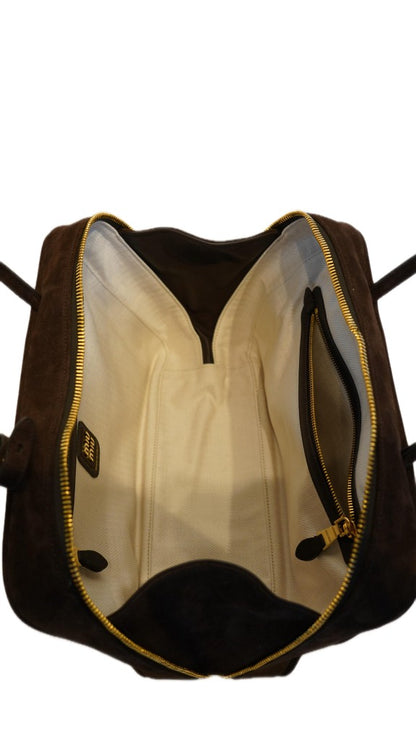 BORSA BEAU MIU MIU IN SUEDE MARRONE