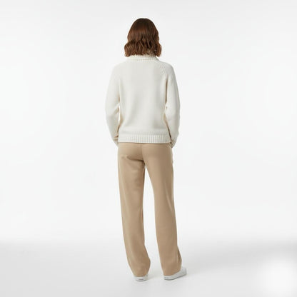 Maglione con collo alto bianco Fendi