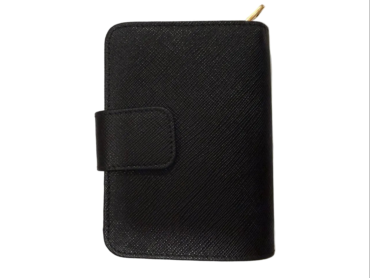 PORTAFOGLIO PRADA SAFFIANO NERO INTERNO BEIGE