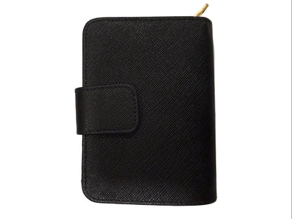 PORTAFOGLIO PRADA SAFFIANO NERO INTERNO BEIGE