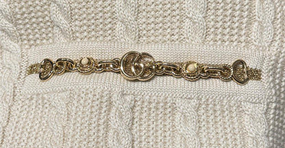 CARDIGAN AVORIO con CINTURA GUCCI