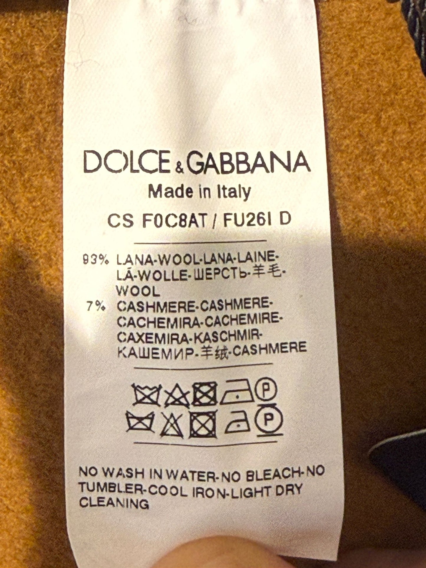 CAPPOTTO DOLCE&GABBANA