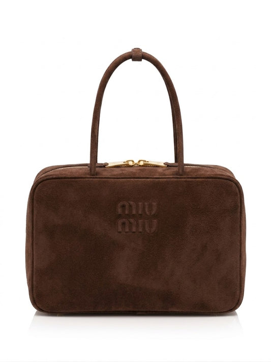 BORSA BEAU MIU MIU IN SUEDE MARRONE